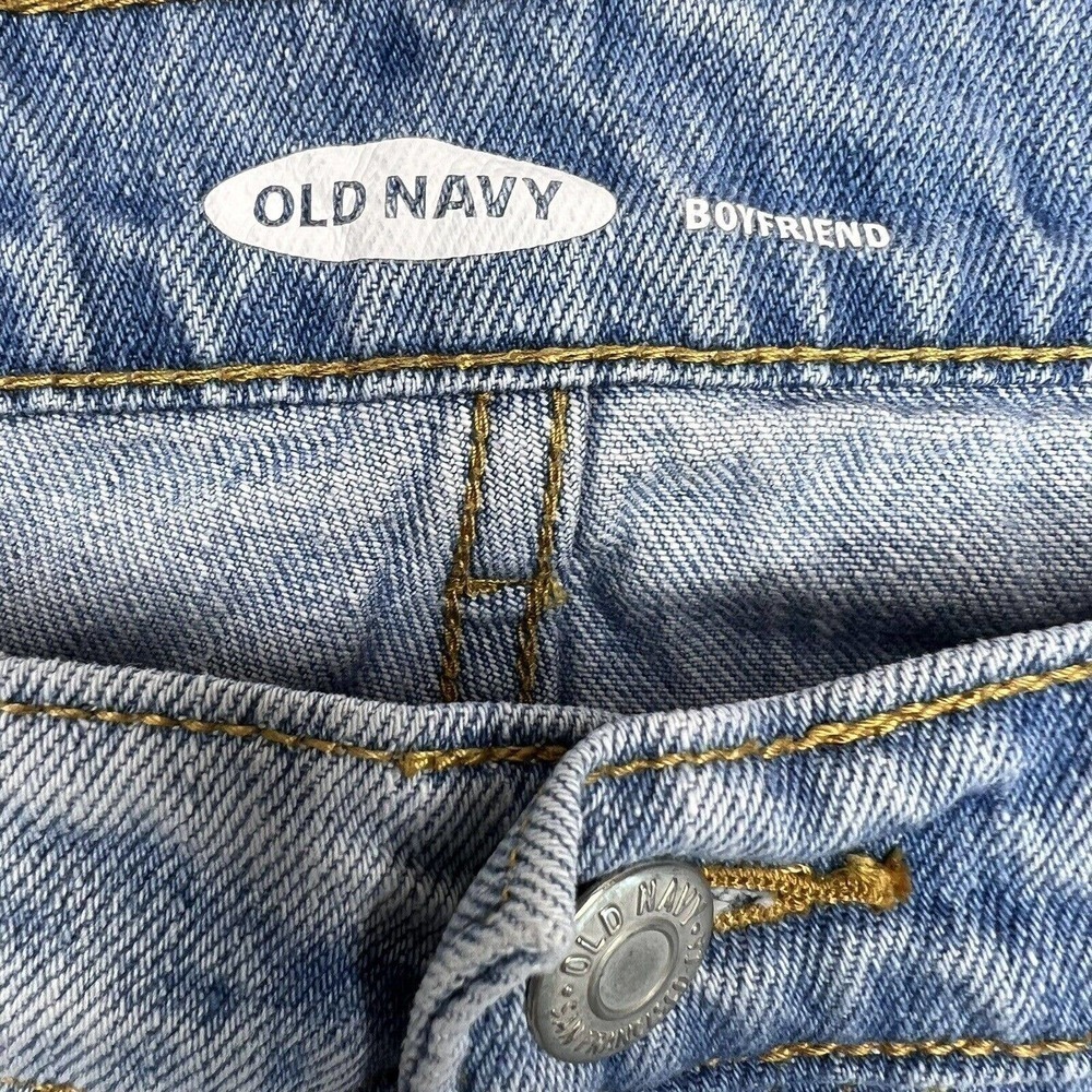 Old Navy Boyfriend Blue Stars & Stripes Mid Rise Cut-Off Denim Jean Shorts Sz 0 - Picture 7 of 10